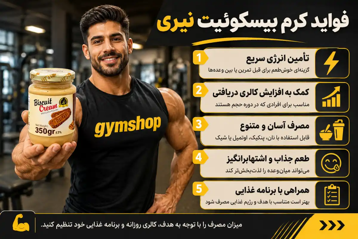 فواید مصرف کرم بیسکوییت نیری-خرید کرم بیسکویئت نیری-قیمت کره بیسکوئیت-جیم شاپ
