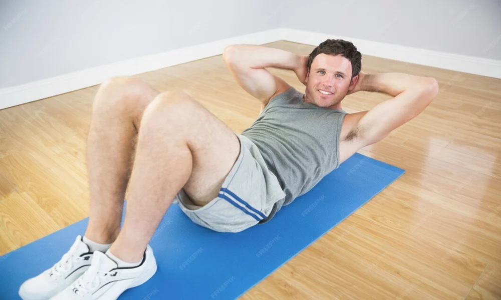 حرکت شکم خوابیده روی زمین نیمه