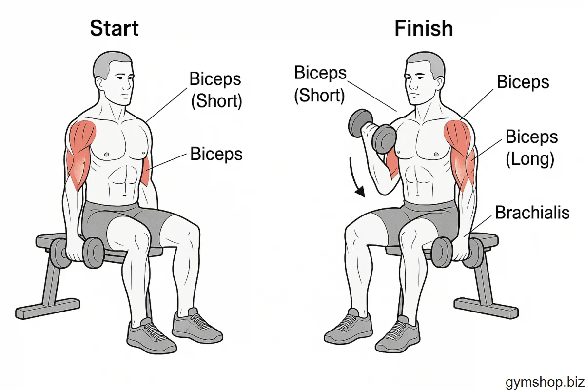 دمبل نشسته تناوبی