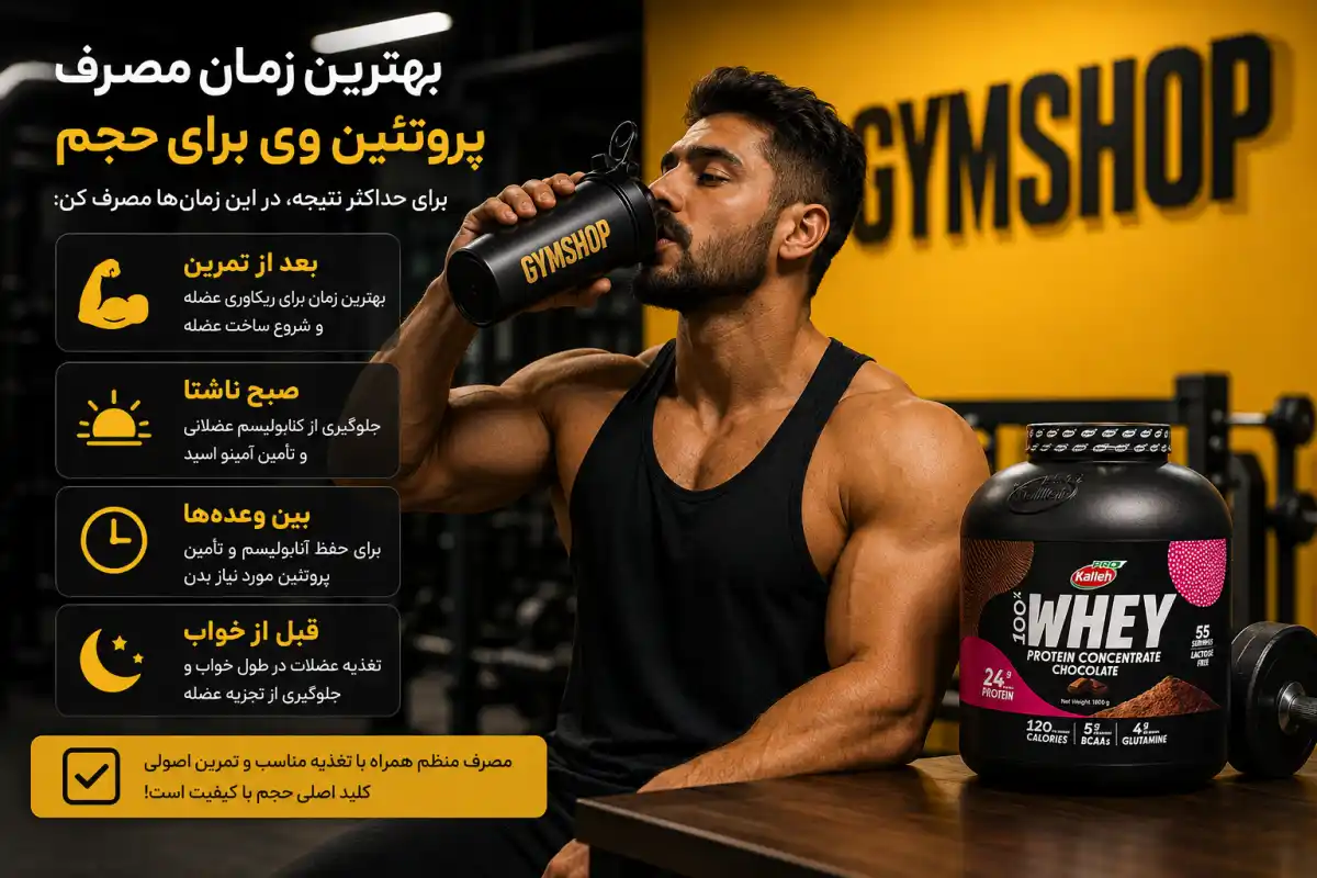 بهترین زمان مصرف پروتئین وی برای حجم-جیم شاپ