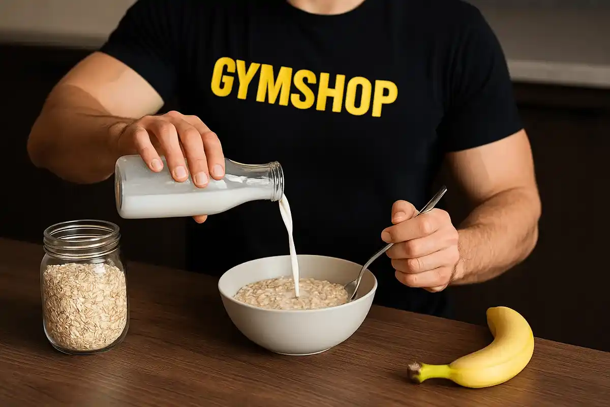 طرز تهیه اوتمیل رژیمی با شیر-طرز تهیه اوتمیل با شیر برای لاغری-جیم شاپ فروشگاه معتبر محصولات رژیمی