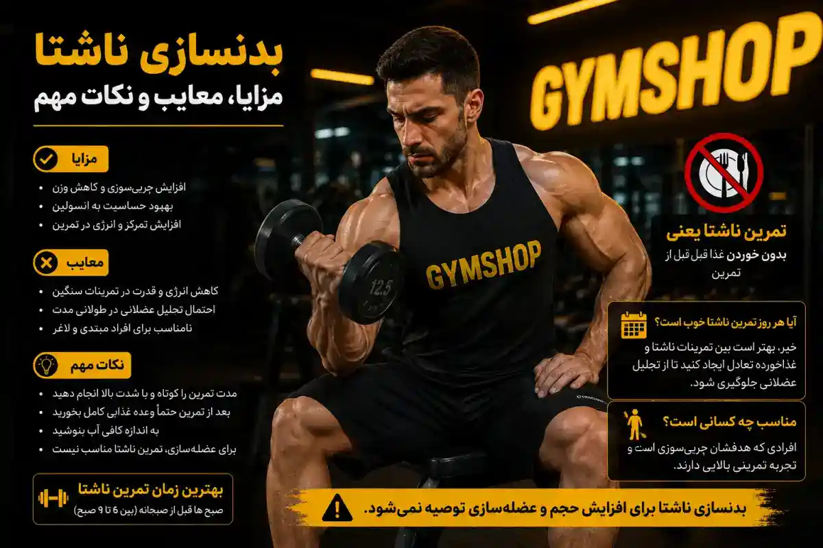 بدنسازی ناشتا-هوازض ناشتا-جیم شاپ