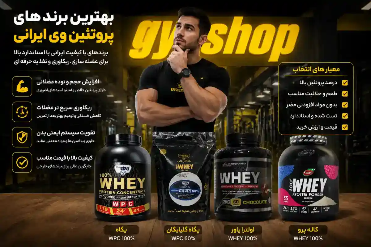 بهترین پروتئین وی ایرانی کدام است؟-بهترین برند های پروتئین وی ایرانی-جیم شاپ