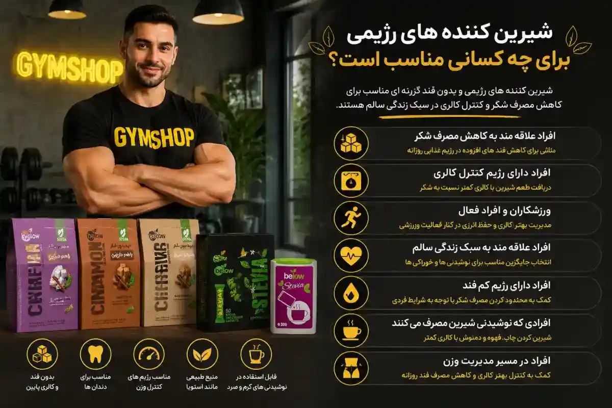 شیرین کننده های رژیمی برای چه کسانی مناسب است؟-خرید شیرین کننده رژیمی-جیم شاپ